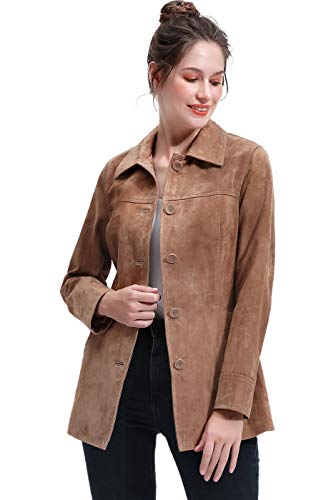 BGSD Women Tiana Suede Leather Coat (Also available in Plus Size & Petite)