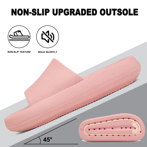 Geweo Cloud Slippers For Women Men Pillow Slippers Thicken Sole Cloud Cushion Slides Super Comfy Soft Foam Slides Non Slip Shower House Slides Pink Cloud Sandals Unisex 6.5-7.5Women/5.5-6.5Men #TOP3