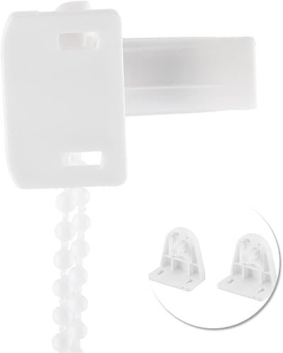 Miniatura 6 de Oumefar Piezas de persiana enrollable de 0.67 pulgadas, cadena de cuentas, soporte de embrague, polea lateral, kit de reparación de cadena para