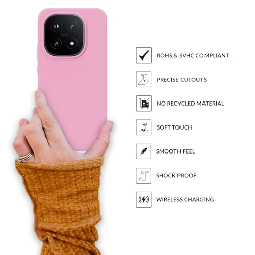 Image of SPRIG Compatible with IQOO 15 5G SilkTone Silicone Back Cover Drop Tested Shock Proof Mobile Case for Men, Women, Boys and Girls with Camera Protection (Rose Pink)
