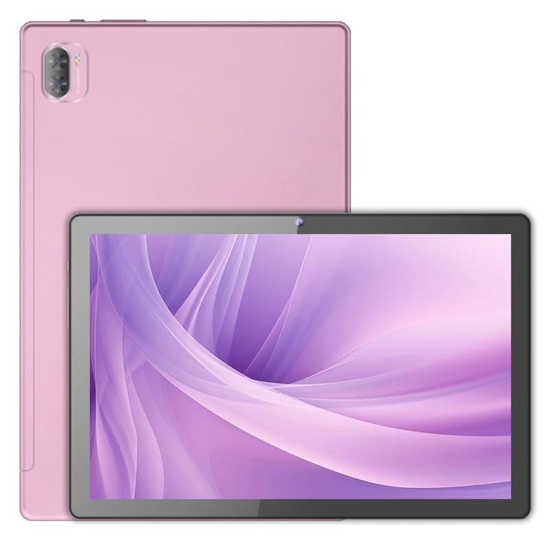 Image of IKALL N18 Pro Tablet, 10.1'' IPS HD Plus Display, Octa-Core Processor, 4GB RAM, 64GB Storage, 6000mAh Battery, 4G, Wi-Fi + LTE, Voice Calling, 8MP + 13MP Camera, Android Tablet (Pastel Pink)