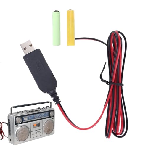 Cable convertidor de voltaje - Cable de alimentación USB de 1 m, cargador de batería de 5 V a 3 V | Baterías AA/AAA para luces LED Ventiladores pequeños Consolas de juegos Juguetes Linternas Cámaras