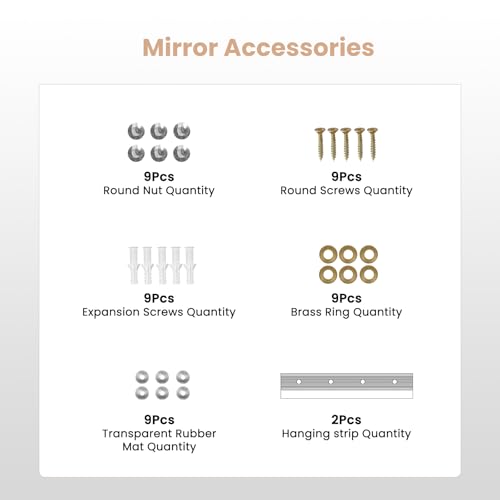 Home Gym Mirror, 48X30 Inch(1Pack) Wall Mounted Large Frameless Tempered Glass Mirror, Idea for Gym, Yoga, Bedroom, Dance Studio, Living Room