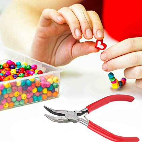 Conjunto de alicates de joias com 3 peças, incluindo alicate 6 em 1, alicate de bico plano de nylon