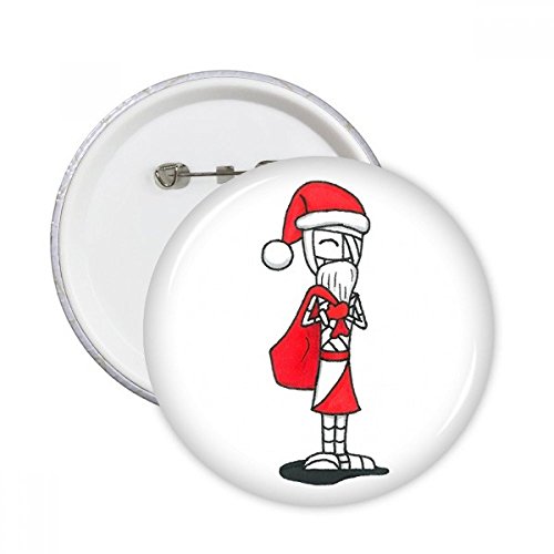 Pins ronde Père Noël pour personnaliser vos vestes et sacs au réveillon en famille