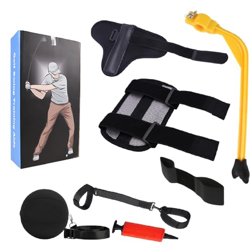 ゴルフ スイング ゴルフスイング練習ツール 【6点セット】 ゴルフ練習器具 ゴルフスイング矯正 スイング素振り矯正 ミート率 フォーム改善 手首ひじサポーター
