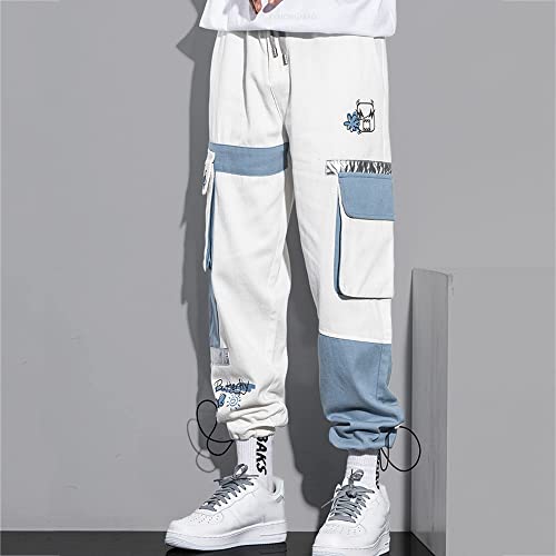 XYXIONGMAO Men's Overalls Techwear Harem Hip Hop Pants White Joggers Sweatpants Tactical Streetwear Cargo Pants for Men2