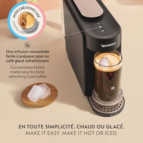 Image of Nespresso Vertuo Up Coffee Machine with Milk Frother, Ink Black