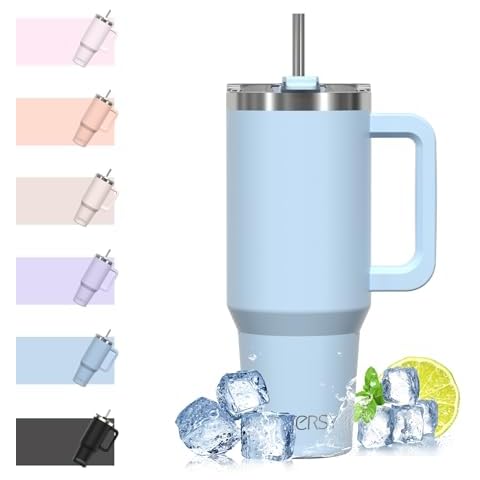 WATERSY 40oz Travel Mug with Straw Cover