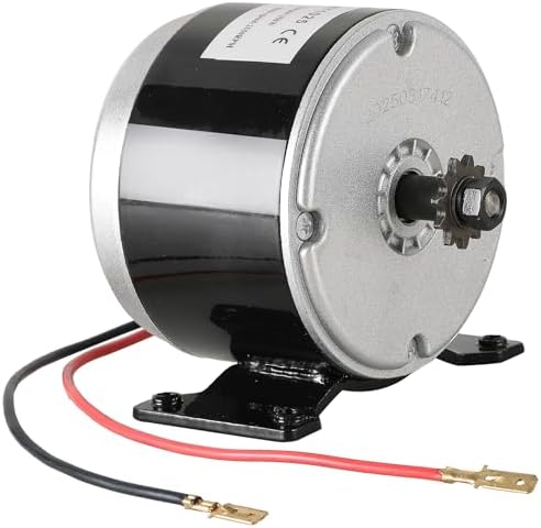 MYFULLY 24V DC 250W Brushed Permanent Magnet Electric Motor Generator Small Electric Scooter DC Motor 2550RPM for Electric Scooter Drive Speed Control, E-Bike, Wind Turbine PMA Generator (250, Watts)