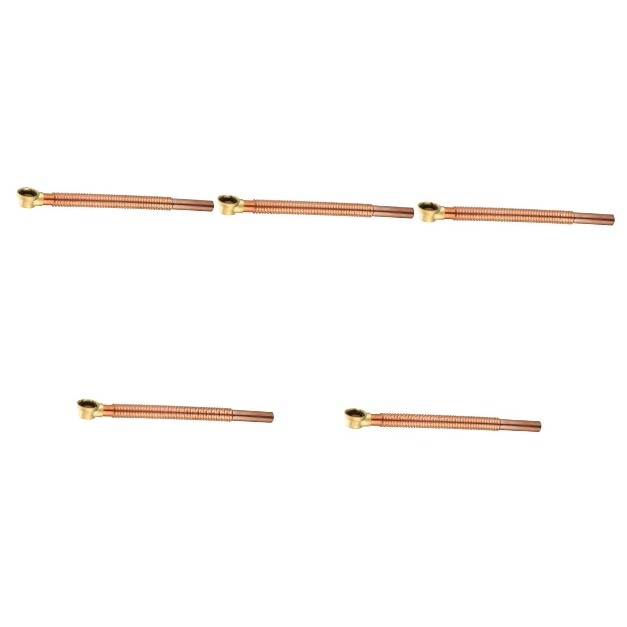 DOITOOL 5piezas Manguera De Desagüe Flexible De Cobre para Bañera Accesorio Duradero y Fácil De Instalar Tubo De Drenaje Versátil