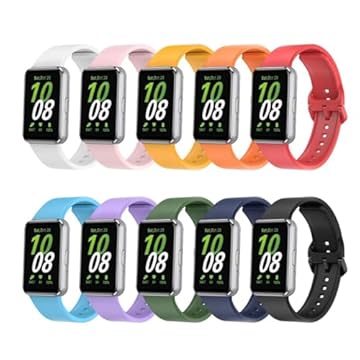 Pulseira de Silicone Sport Cores Vivas para Samsung Galaxy Fit3 (Rosa-claro)