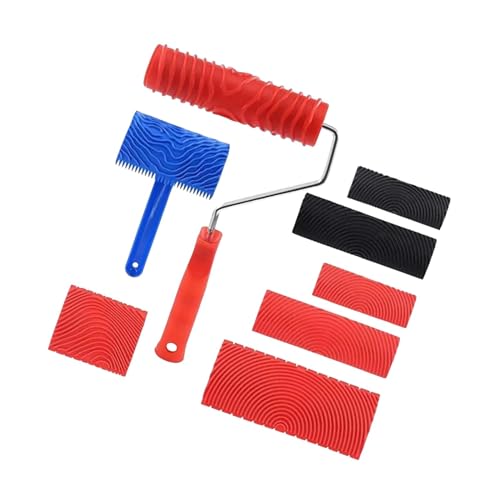 petsola 8Pcs Wood Graining Tool Set Easy to Clean for Deck DIY Wall Room Wallpaper