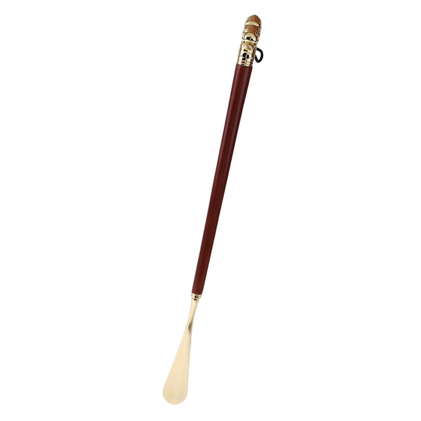 Herramienta Elevadora de Zapatos de 58 Cm con Mango para Facilitar El Calzado, Cabeza de león Oro