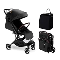 MAMAZING Lightweight Baby Travel Stroller with Carbon Fiber Frame, Compact & Airplane-Friendly, One-Handed Folding Design, 11.6 lbs, Perfect for Toddlers, Jet