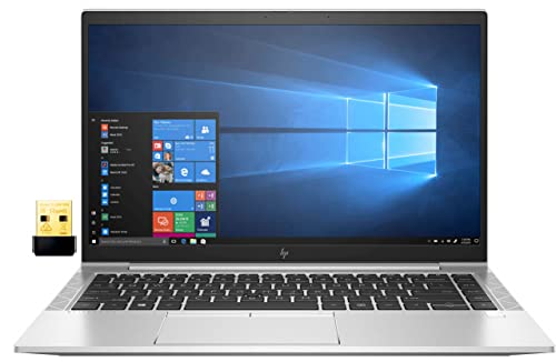 Image of HP EliteBook 845 G7 14.0 inch FHD 60Hz IPS WLED Display Laptop (AMD Ryzen 5 PRO 4650U 6-Core, 16GB RAM, 512GB PCIe SSD, AMD Radeon, Backlit KB, Win 11 Pro) w /WiFi Dongle, Hub