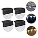 KONTONTY 4 Pcs Solar Fence Lights Outdoor LED Step Stair Lamps Solar Powered Abs Material Garden Safety Lighting Tool