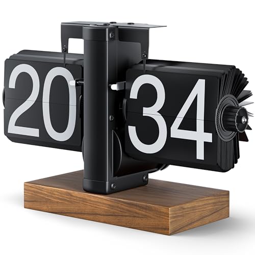 Homiesetify Retro Flip Clock, Vintage Digital Flip Down