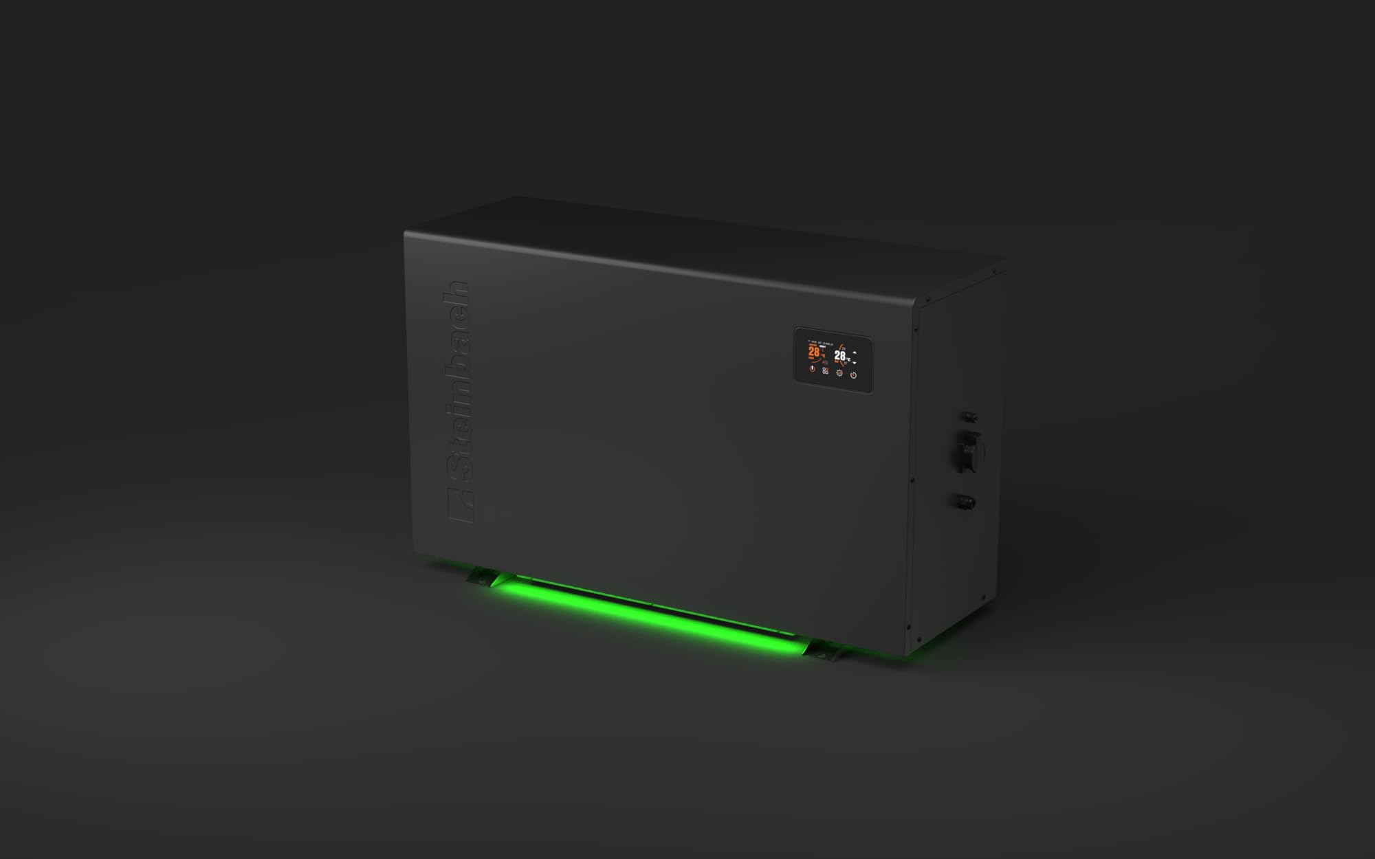 STEINBACH Wärmepumpe Silent 17,5 – 049317Z – Inverter Pool Wärmepumpe bis 70.000 l – Heizleistung 17,5 kW – Heiz- und Kühlfunktion – Touch-Display – WLAN App-Steuerung – effizientes R290-Kältemittel