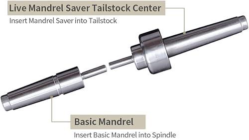 Miniatura 6 de Herramientas de torneado, MT2 Carpintería pluma mandril paquete, mandril carpintería centro vivo Turningtools Torno accesorio