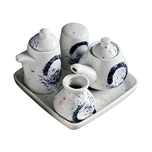 Contenedor de especias retro para condimentos, botella de salsa de soja, soporte para palillos de dientes, juego de botellas de pimienta, restaurante cocina japonesa, utilizado para cocina