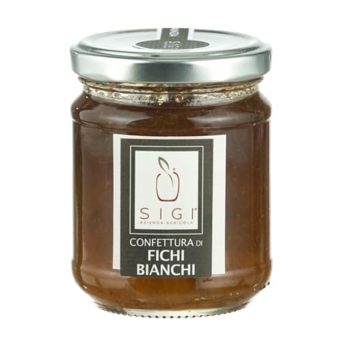 SIGI Azienda Agricola Mermelada de higos blancos, sin colorantes, conservantes, aditivos | 100% artesanal y natural, fabricado a mano, fabricado en Italia | Tarro de 110 g.