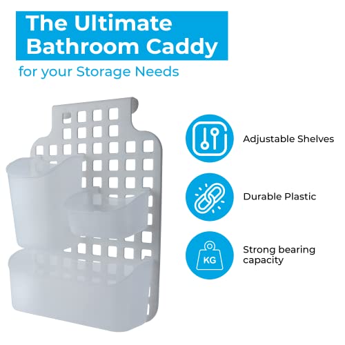 Plastic Bathroom Cabinet Door Organizer - No Drill Shower Shelf - Image 2