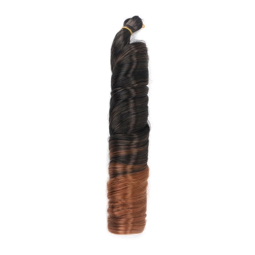 French Curl Braiding Hair 24 cale 6 sztuk Bouncy Loose Wave Peruki Szydełkowe warkocze Przedłużenia dla Kobiet Włosy Klip In (OTB29#)
