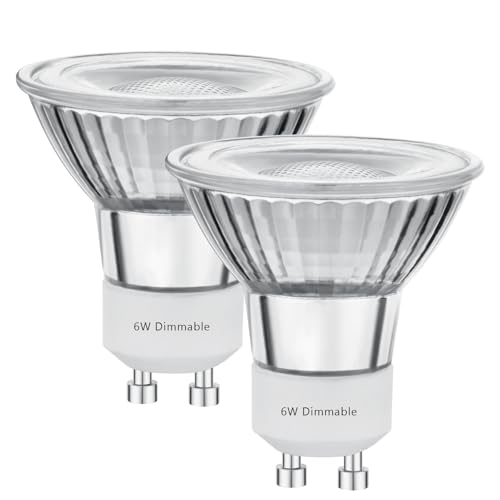 LED GU10 Range Hood Light Bulbs, LED Stove Appliance Light Bulb, Kitchen Light Replacement Halogen Light Bulb, 50W Equivalent, Warm White 3000K, 6W 550 Lm, Dimmable,Waterproof IP65 Pack of 2