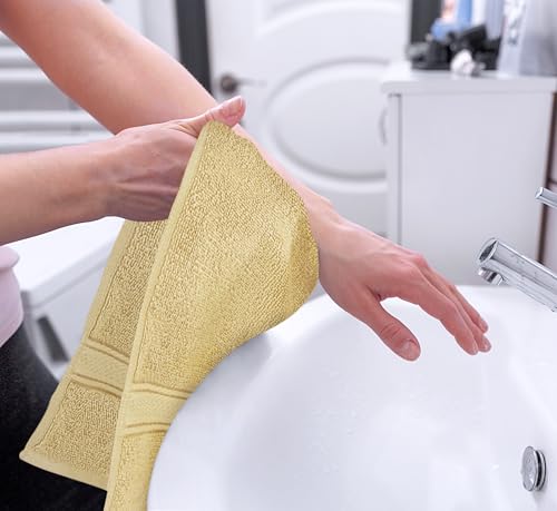 Image of Utopia Towels 6 Pack Premium Hand Towels Set, 16 by 28 inches, 100% Ring Spun Cotton, Ultra Soft and Highly Absorbent 600GSM Towels for Bathroom, Gym, Shower, Hotel, and Spa, Beige