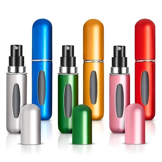 Futureup 6 Pack - 5 Milliliter Mini Refillable Perfume Atomizer Bottle, Refillable Perfume Spray, Scent Pump Case, Perfume Atomizer Refillable Travel, Multicolor