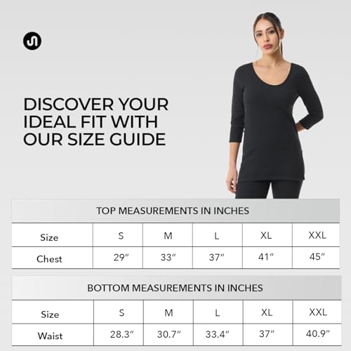 Image of Bodyband Women Thermal Set for Winter Premium Thermal Wear for Women Set Full Sleeves Top & Leggings Combo Soft, Skin-Friendly, and Warm Body Warmer for Winter Natural Insulation & All-Day Comfort