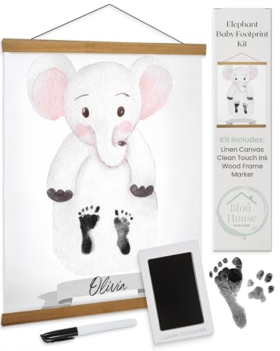 Image of Elephant Baby Footprint Kit - Newborn Footprint Kit Maker for Keepsake, Memories, & Gifts