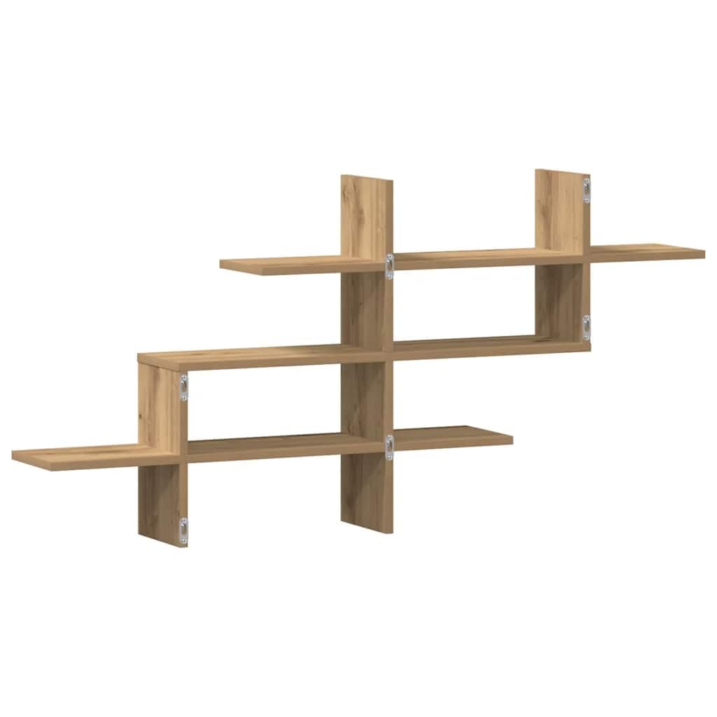 vidaXL Wandregal Artisan-Eiche 124,5x18x60,5 cm Holzwerkstoff