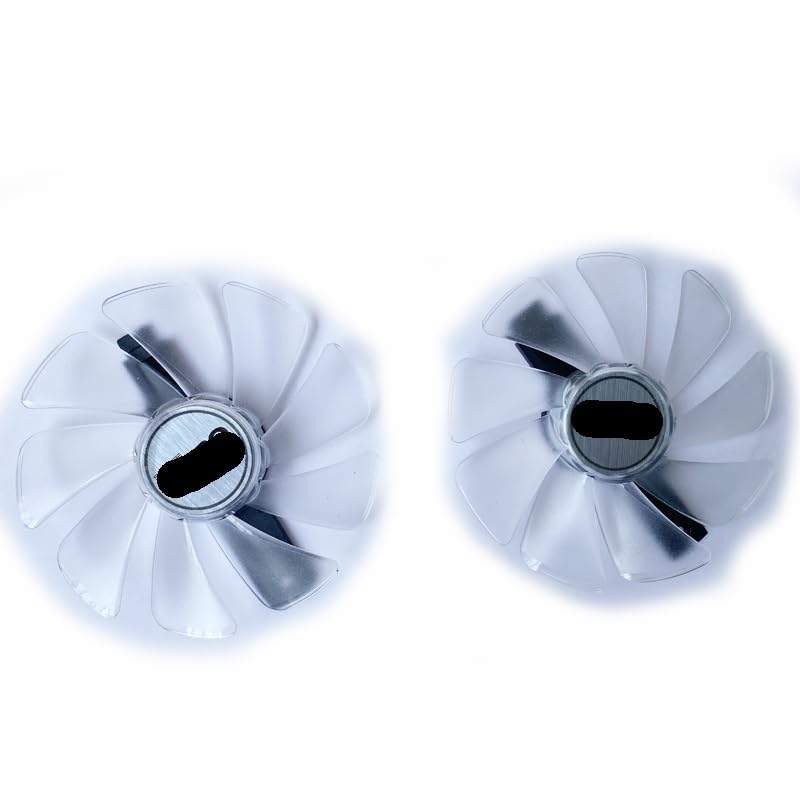 QKFTCSDW 95MM 4PIN CF1015H12D Cooler Fan For RX 470 480 580 570 Nitro Mining Edition RX580 RX480 Gaming Video Card(2PCS White)