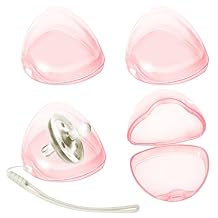 Nisxabebe Pacifier Case، 4 Pack BPA Free Pacifier Holder Case with Lanyard for Diaper Bag، Pacifier Container Box for Baby Binky Nipple Travel، Essential Pacifier Accessories، Easy to Clean، Pink