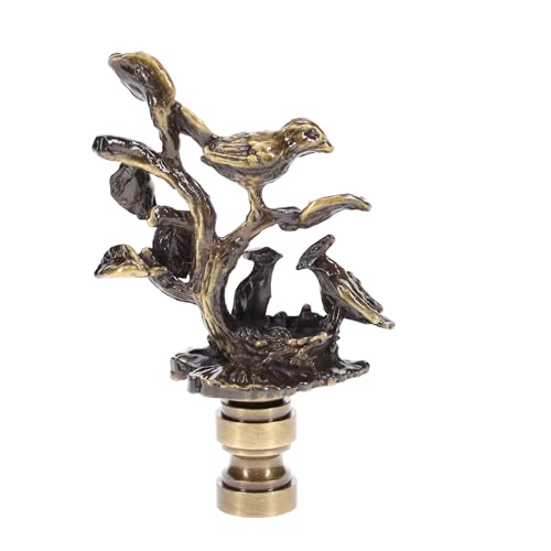 Image of B&P Lamp Birds On Branch Brass Finial, 2 7 /8 Inch Ht, 1 /4-27 Tap