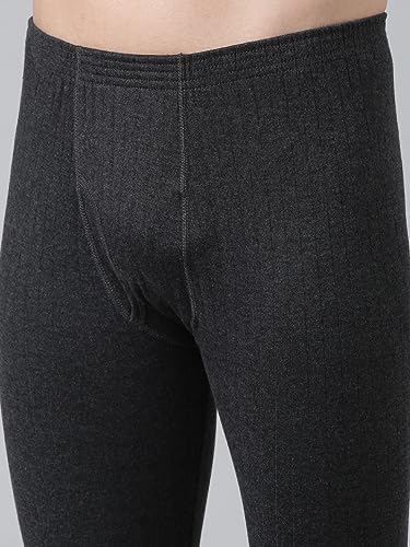 Image of DIXCY JOSH Mens Slim Fit Solid with Cotton Fabric Thermal Trousers (Pack of 1)