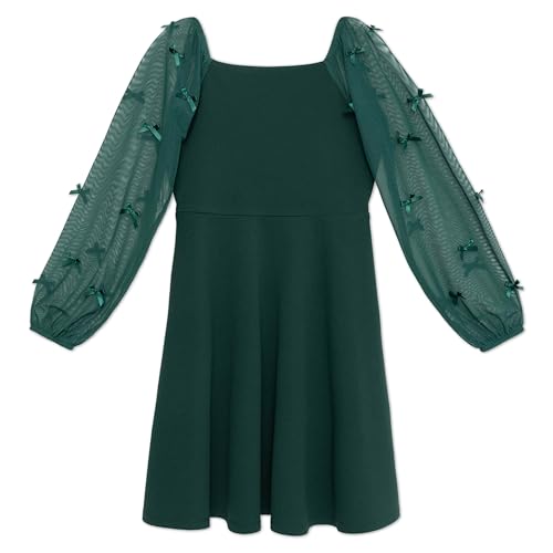 Speechless Girls' Long Sleeve Scuba Crepe Skater Party Dress2