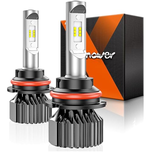 ZonCar 9007/HB5 LED Light Bulbs, HB5 Powersports Light Bulbs, 9007 Driving Light, Plug-N-Play, Pack of 2