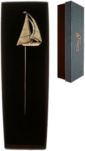 SAILING YACHT Polished Pewter Bookmark Boxed Gift - Made in England