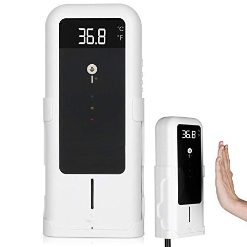 Infrared Thermometer, Automatic Induction Temperature Measuring Disinfection Machine with 11 Languages Broadcast 0.1S Detection Fever Alarm Function with 1.5M Bracket