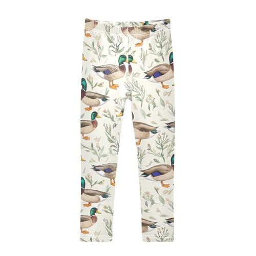 Funny Duck Girls' Leggings Toddler Doodles Kids Yoga Pants Dance Active Tights 4T