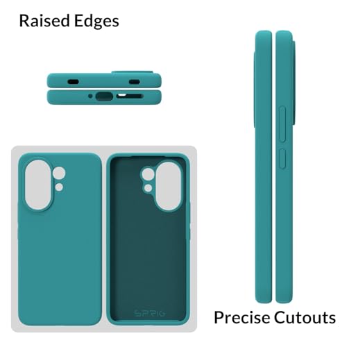 Image of SPRIG Compatible with Vivo V60 Premium SilkTone Liquid Silicone Back Cover Drop Tested Shock Proof Mobile Case for Men, Women, Boys and Girls with Camera Protection (Ocean Blue)