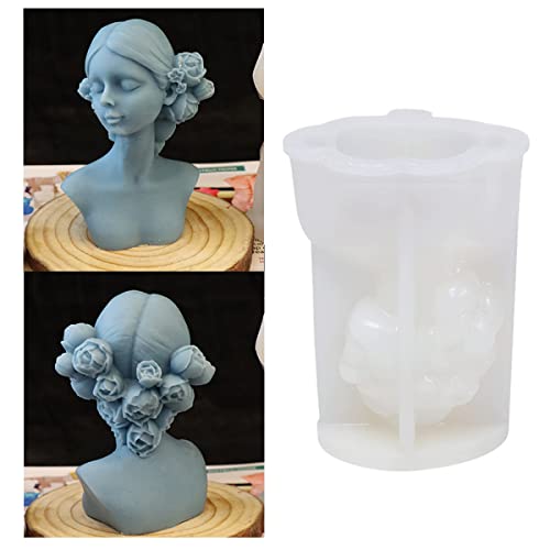 3D Sculpture Silicone Molds , Candle Molds Girl With Eyes Closed(1 Piece) Charming Woman Portrait Moulds for Candle Soap Resin Making,Valentine's Gifts Home Decoration 3D Sculpture Silicone Molds , Candle Molds Girl With Eyes Closed(1 Piece) Charming Woman Portrait Moulds for Candle Soap Resin Making,Valentine's Gifts Home Decoration