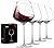 JBHO Set of 4-21 Ounce Hand Blown Italian Style Crystal Burgundy Wine Glasses - Lead-Free Premium Crystal Clear Glass - Gift-Box for any Occasion