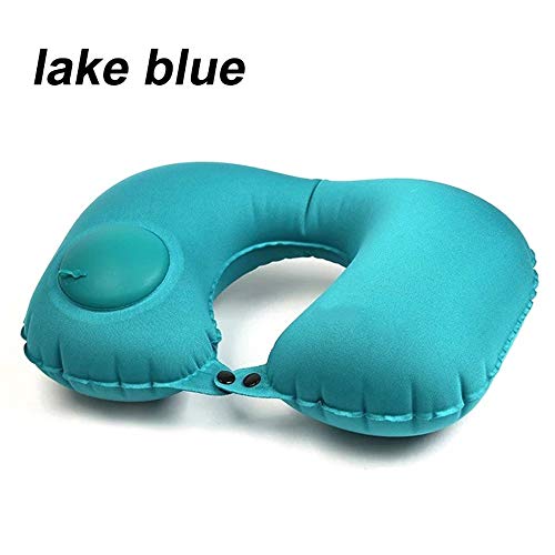 Almohada Cervical Terapéuticaalmohada En Forma De U, Resto Inflable Azulpara Avión Almohada Cervical, Buena Compra