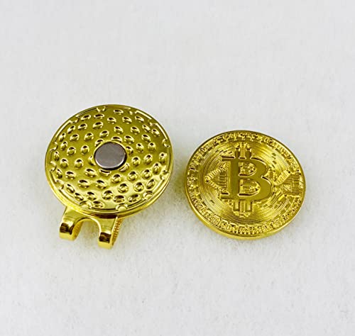 Fun, Crypto Golf Ball Markers Set - Bitcoin Design with Hat Clips (2-Pack) - image 6