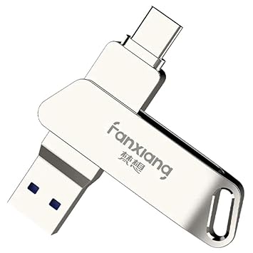 Fanxiang 256 GB 2-in-1 Flash Drive 256 GB OTG Pendrive with USB 3.2 Gen1 & Type C 100MB/s Super-Fast Transfer Speed Universal USB Mini External Flash Drive for Smartphone, Laptop, MacBook/Pro/Air PC