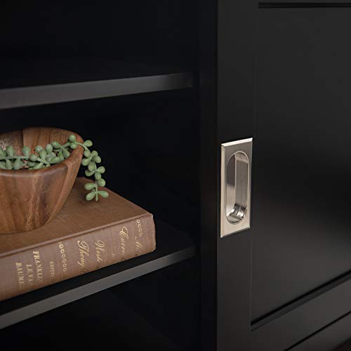 image for Walker Edison Traditional Wood TV Stand with Storage Cabinets for TV's